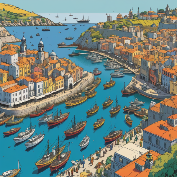 Coasters set of 6 – old-port-city - Image 4
