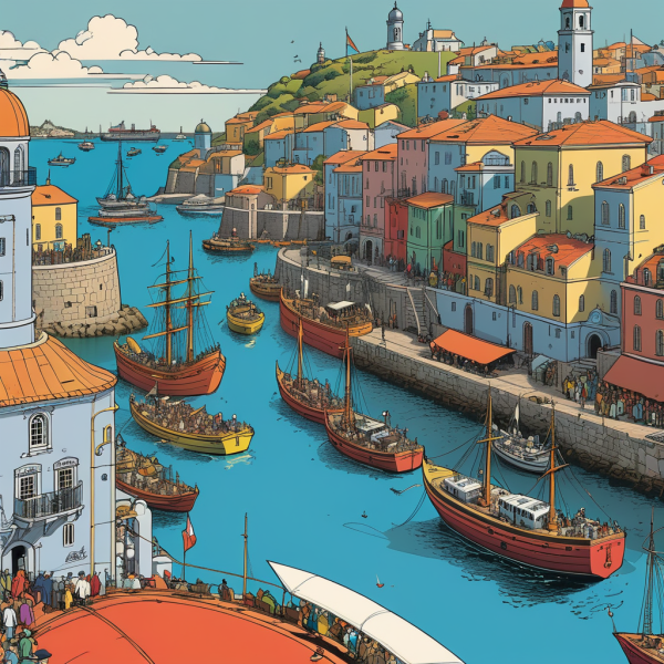 Coasters set of 6 – old-port-city - Image 3