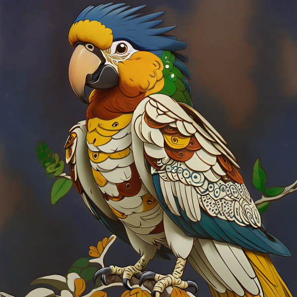 Coasters set of 6 – Parrot Theme - Image 8