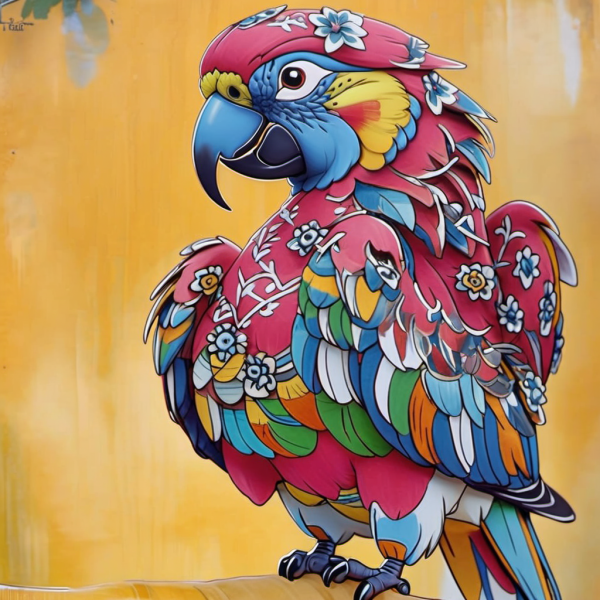 Coasters set of 6 – Parrot Theme - Image 7