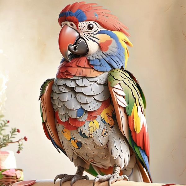 Coasters set of 6 – Parrot Theme - Image 6