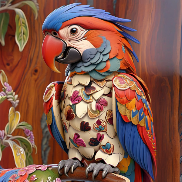 Coasters set of 6 – Parrot Theme - Image 5
