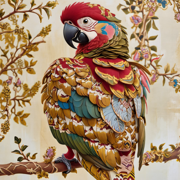 Coasters set of 6 – Parrot Theme - Image 4