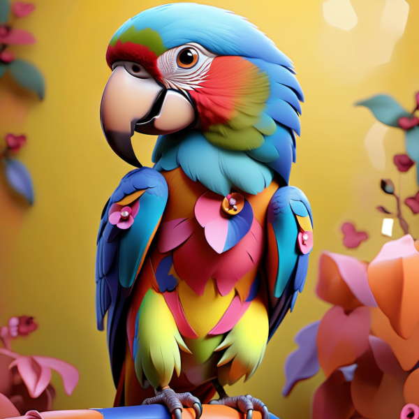 Coasters set of 6 – Parrot Theme - Image 3