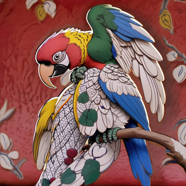 Coasters set of 6 – Parrot Theme - Image 18