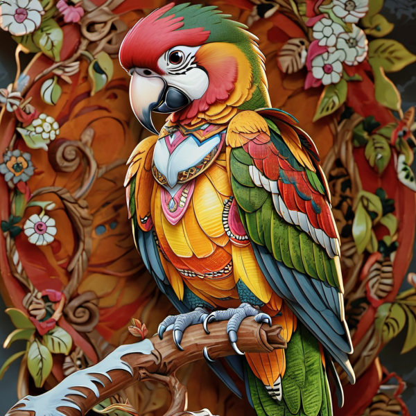 Coasters set of 6 – Parrot Theme - Image 17