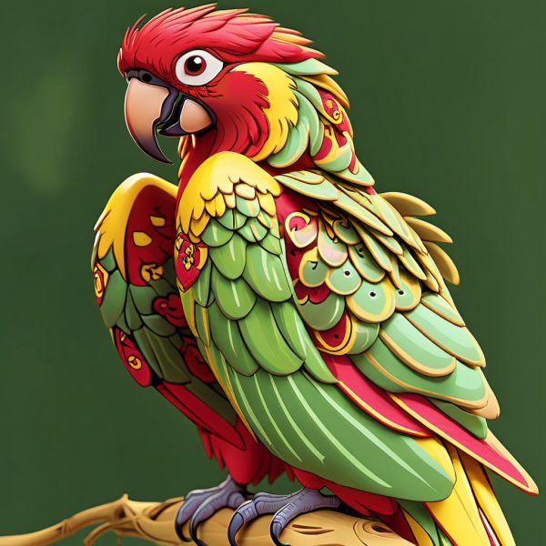 Coasters set of 6 – Parrot Theme - Image 16