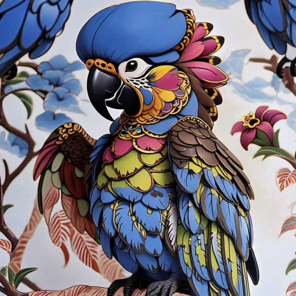 Coasters set of 6 – Parrot Theme - Image 15