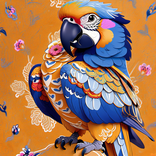 Coasters set of 6 – Parrot Theme - Image 14