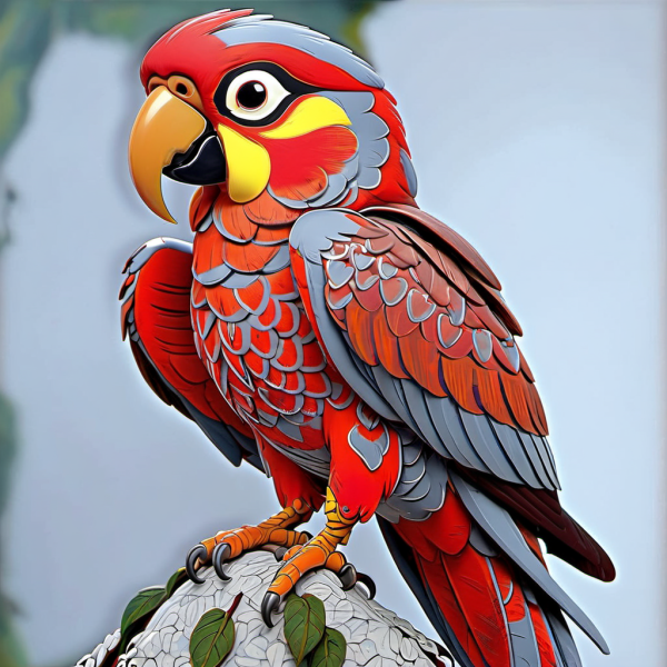 Coasters set of 6 – Parrot Theme - Image 12
