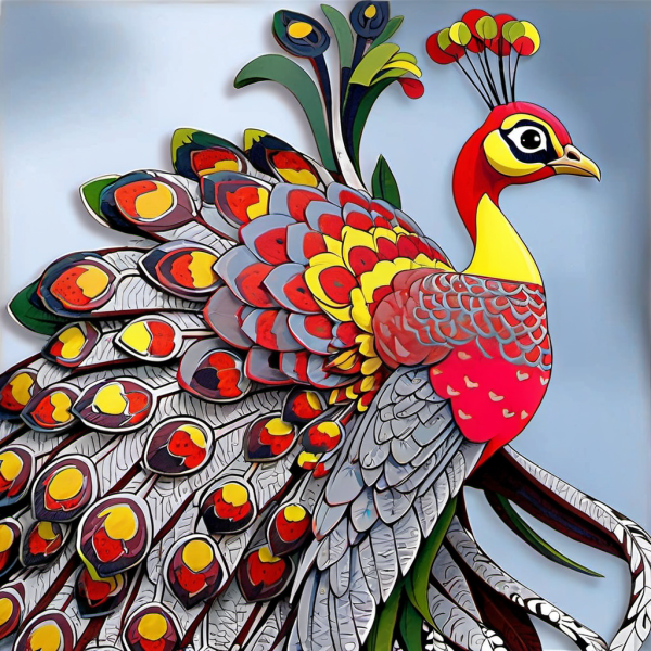 Coasters set of 6 – Peacock Theme - Image 10