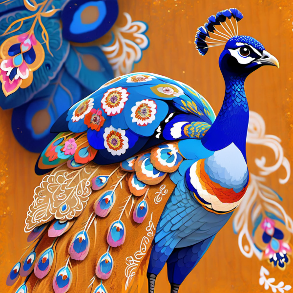 Coasters set of 6 – Peacock Theme - Image 8