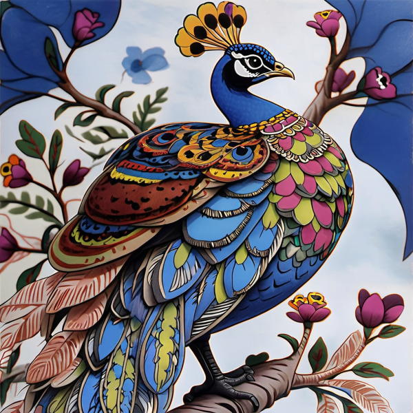 Coasters set of 6 – Peacock Theme - Image 7