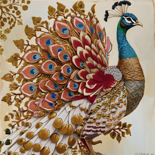 Coasters set of 6 – Peacock Theme - Image 18