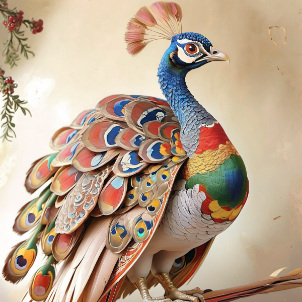 Coasters set of 6 – Peacock Theme - Image 16