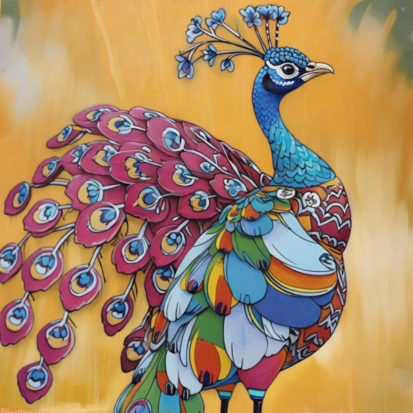Coasters set of 6 – Peacock Theme - Image 15