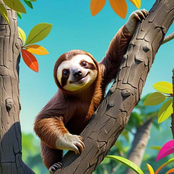 Coasters set of 6 – sloth-climb - Image 6