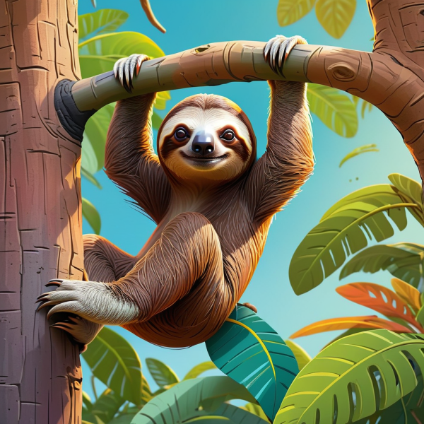 Coasters set of 6 – sloth-climb - Image 5