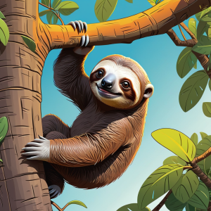 Coasters set of 6 – sloth-climb