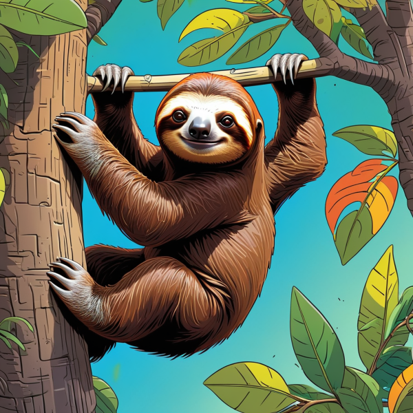 Coasters set of 6 – sloth-climb - Image 3