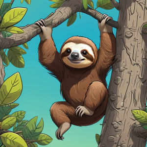 Coasters set of 6 – sloth-climb