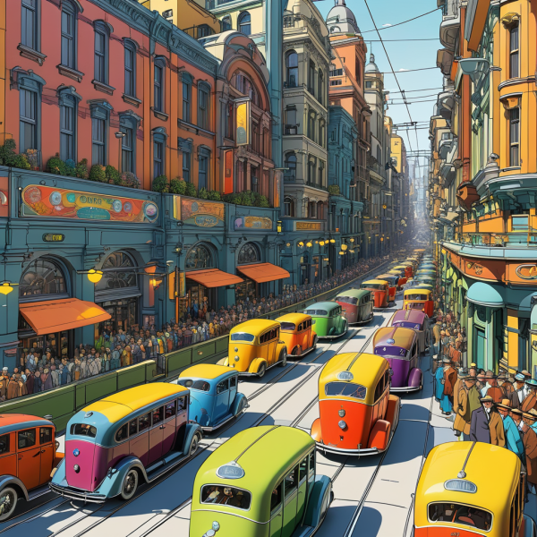 Coasters set of 6 – tram-city - Image 6