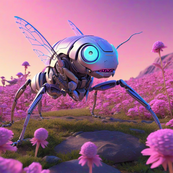 Coasters set of 6 – cyborg insect - Image 3