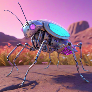 Coasters set of 6 – cyborg insect