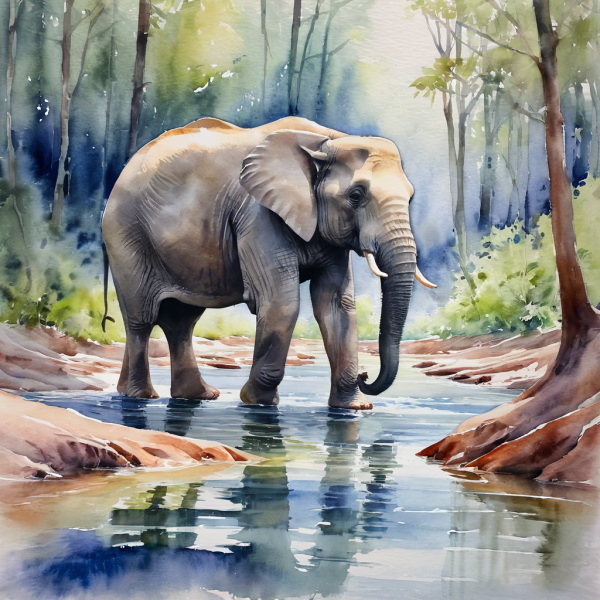 Coasters set of 6 – watercolor-animals - Image 3