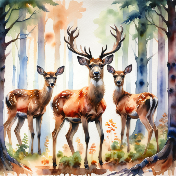 Coasters set of 6 – watercolor-animals - Image 12
